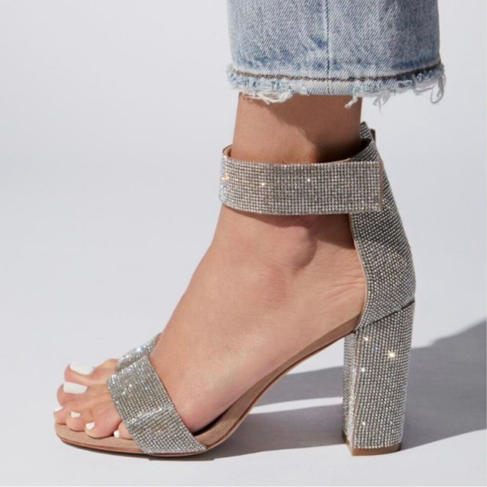 Jeffrey Campbell Glittering Silver Heels